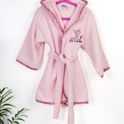 Μπουρνούζι Παιδικό Με Κουκούλα Deer 196 Pink Cotton Dimcol 1Τεμ