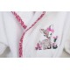 Μπουρνούζι Παιδικό Με Κουκούλα Deer 197 White-Pink Cotton Dimcol 1Τεμ