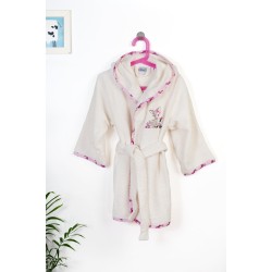 Μπουρνούζι Παιδικό Με Κουκούλα Deer 198 Ecru-Pink Cotton Dimcol 1Τεμ Μπουρνούζι Παιδικό Με Κουκούλα Deer 198 Ecru-Pink Cotton Dimcol 1Τεμ