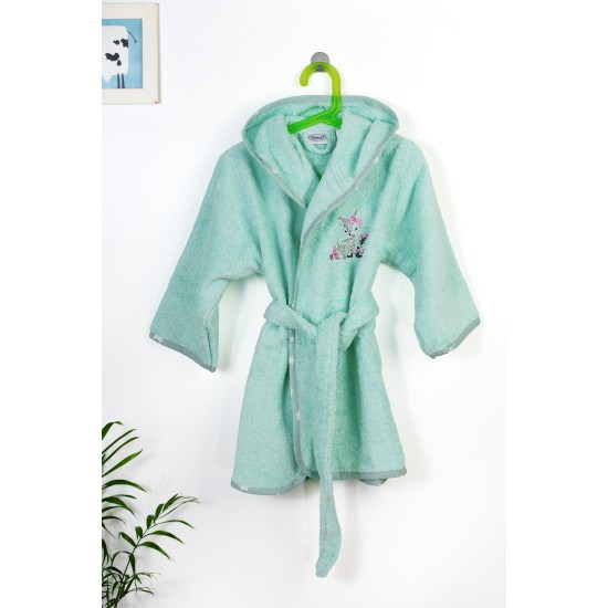 Μπουρνούζι Παιδικό Με Κουκούλα Deer 199 Mint Cotton Dimcol 1Τεμ