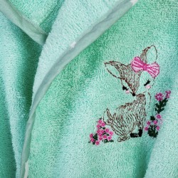 Μπουρνούζι Παιδικό Με Κουκούλα Deer 199 Mint Cotton Dimcol 1Τεμ