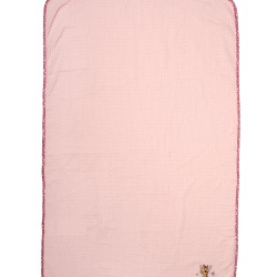 Κουβέρτα Πικέ Βρεφική Αγκαλιάς Giraffe 171 Pink Cotton Dimcol (80x110) 1Τεμ