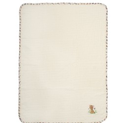 Κουβέρτα Πικέ Βρεφική Αγκαλιάς Giraffe 173 Ecru-Multi Cotton Dimcol (80x110) 1Τεμ