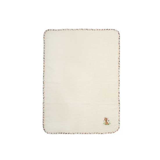 Κουβέρτα Πικέ Βρεφική Αγκαλιάς Giraffe 173 Ecru-Multi Cotton Dimcol (80x110) 1Τεμ