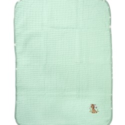 Κουβέρτα Πικέ Βρεφική Αγκαλιάς Giraffe 174 Mint Cotton Dimcol (80x110) 1Τεμ
