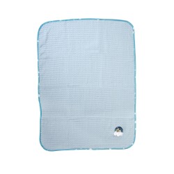 Κουβέρτα Πικέ Βρεφική Κούνιας Cloudy Bear 175 Sky Blue Cotton Dimcol (100x160) 1Τεμ