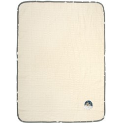 Κουβέρτα Πικέ Βρεφική Κούνιας Cloudy Bear 177 Ecru-Grey Cotton Dimcol (100x160) 1Τεμ
