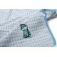 Κουβέρτα Πικέ Βρεφική Αγκαλιάς Dinosaur 179 Sky Blue Cotton Dimcol (80x110) 1Τεμ