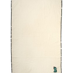Κουβέρτα Πικέ Βρεφική Αγκαλιάς Dinosaur 181 Ecru-Grey Cotton Dimcol (80x110) 1Τεμ