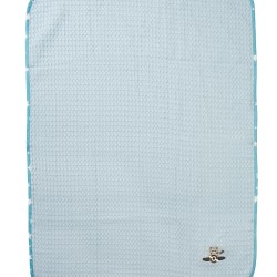 Κουβέρτα Πικέ Βρεφική Αγκαλιάς Aviator 183 Sky Blue Cotton Dimcol (80x110) 1Τεμ