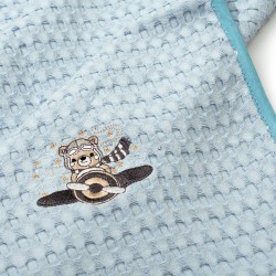 Κουβέρτα Πικέ Βρεφική Αγκαλιάς Aviator 183 Sky Blue Cotton Dimcol (80x110) 1Τεμ