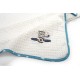 Κουβέρτα Πικέ Βρεφική Αγκαλιάς Aviator 184 White-Sky Blue Cotton Dimcol (80x110) 1Τεμ