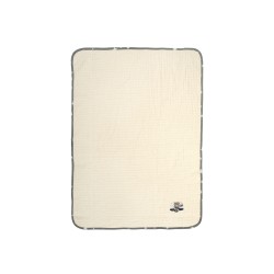 Κουβέρτα Πικέ Βρεφική Κούνιας Aviator 185 Ecru-Grey Cotton Dimcol (100x160) 1Τεμ