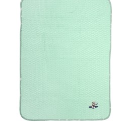 Κουβέρτα Πικέ Βρεφική Αγκαλιάς Aviator 186 Mint Cotton Dimcol (80x110) 1Τεμ