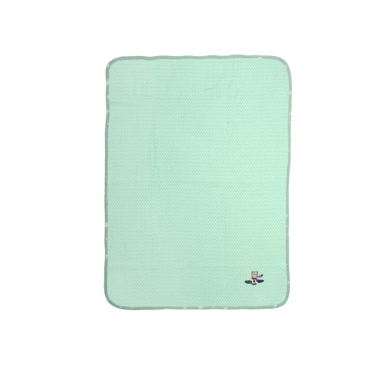 Κουβέρτα Πικέ Βρεφική Αγκαλιάς Aviator 186 Mint Cotton Dimcol (80x110) 1Τεμ