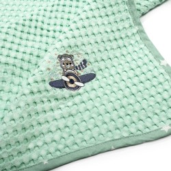 Κουβέρτα Πικέ Βρεφική Αγκαλιάς Aviator 186 Mint Cotton Dimcol (80x110) 1Τεμ