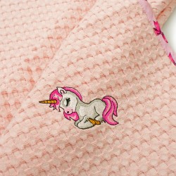 Κουβέρτα Πικέ Βρεφική Αγκαλιάς Unicorn 187 Pink Cotton Dimcol (80x110) 1Τεμ