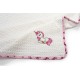 Κουβέρτα Πικέ Βρεφική Κούνιας Unicorn 188 White-Pink Cotton Dimcol (100x160) 1Τεμ
