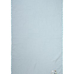 Κουβέρτα Πικέ Βρεφική Αγκαλιάς Stork 191 Sky Blue Cotton Dimcol (80x110) 1Τεμ
