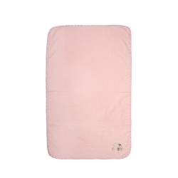Κουβέρτα Πικέ Βρεφική Κούνιας Stork 192 Pink Cotton Dimcol (100x160) 1Τεμ