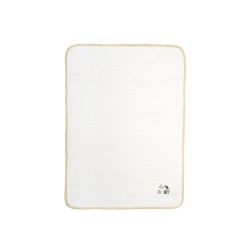 Κουβέρτα Πικέ Βρεφική Κούνιας Stork 193 White-Yellow Cotton Dimcol (100x160) 1Τεμ