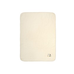 Κουβέρτα Πικέ Βρεφική Κούνιας Stork 194 Ecru-Yellow Cotton Dimcol (100x160) 1Τεμ