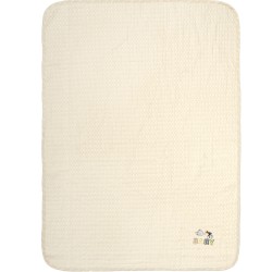 Κουβέρτα Πικέ Βρεφική Αγκαλιάς Stork 194 Ecru-Yellow Cotton Dimcol (80x110) 1Τεμ