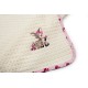 Κουβέρτα Πικέ Βρεφική Αγκαλιάς Deer 198 Ecru-Pink Cotton Dimcol (80x110) 1Τεμ
