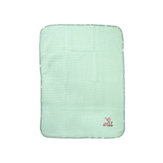 Κουβέρτα Πικέ Βρεφική Αγκαλιάς Deer 199 Mint Cotton Dimcol (80x110) 1Τεμ