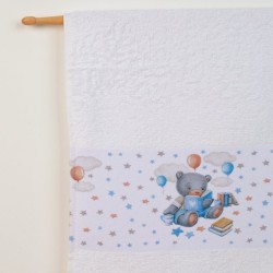 Πετσέτες Βρεφικές Σετ Bebe Studying Bear 37 White Cotton Dimcol 2Τεμ