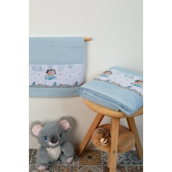Πετσέτες Βρεφικές Σετ Bebe Pilot 118 L.Blue Cotton Dimcol 2Τεμ
