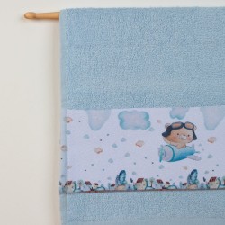 Πετσέτες Βρεφικές Σετ Bebe Pilot 118 L.Blue Cotton Dimcol 2Τεμ