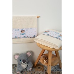 Πετσέτες Βρεφικές Σετ Bebe Pilot 119 Ecru Cotton Dimcol 2Τεμ