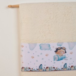 Πετσέτες Βρεφικές Σετ Bebe Pilot 119 Ecru Cotton Dimcol 2Τεμ