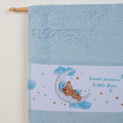 Πετσέτες Βρεφικές Σετ Bebe Sweet Dreams 551 L.Blue Cotton Dimcol 2Τεμ