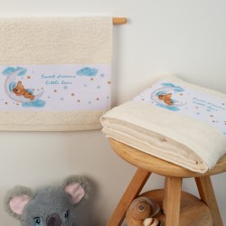Πετσέτες Βρεφικές Σετ Bebe Sweet Dreams 553 Ecru Cotton Dimcol 2Τεμ