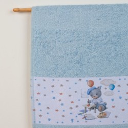 Πετσέτες Βρεφικές Σετ Bebe Painter 131 L.Blue Cotton Dimcol 2Τεμ