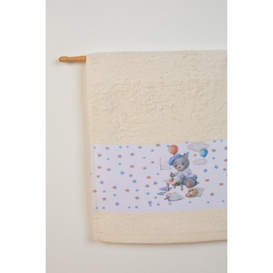 Πετσέτες Βρεφικές Σετ Bebe Painter 133 Ecru Cotton Dimcol 2Τεμ