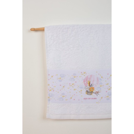 Πετσέτες Βρεφικές Σετ Bebe Balloon 66 White Cotton Dimcol 2Τεμ