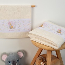 Πετσέτες Βρεφικές Σετ Bebe Balloon 67 Ecru Cotton Dimcol 2Τεμ