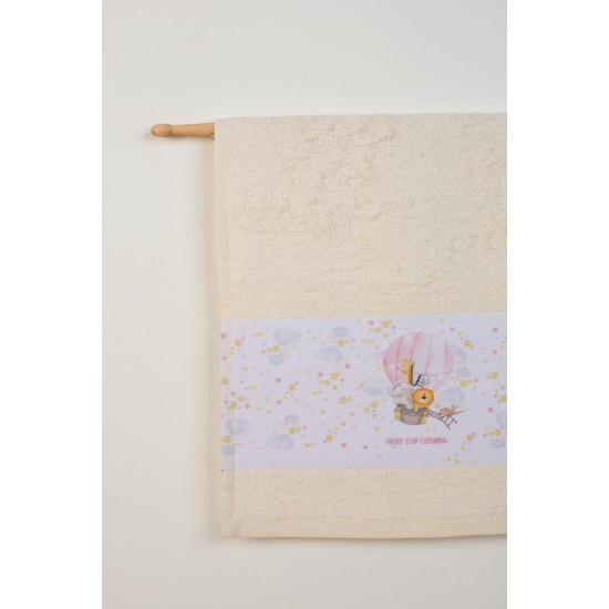 Πετσέτες Βρεφικές Σετ Bebe Balloon 67 Ecru Cotton Dimcol 2Τεμ