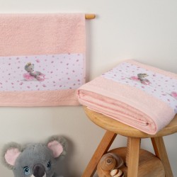 Πετσέτες Βρεφικές Σετ Bebe Ballerina 104 Pink Cotton Dimcol 2Τεμ