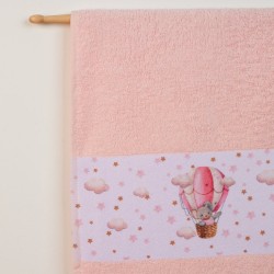 Πετσέτες Βρεφικές Σετ Bebe Into The Sky 68 Pink Cotton Dimcol 2Τεμ