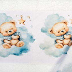 Πετσέτες Παιδικές Με Ψηφιακή Εκτύπωση Σετ Bebe Bath Cute Bear 302 White Cotton Dimcol 2Τεμ