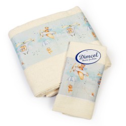 Πετσέτες Παιδικές Με Ψηφιακή Εκτύπωση Σετ Bebe Bath Helicopter 307 Ecru Cotton Dimcol 2Τεμ