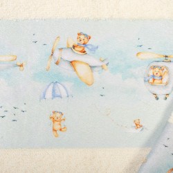 Πετσέτες Παιδικές Με Ψηφιακή Εκτύπωση Σετ Bebe Bath Helicopter 307 Ecru Cotton Dimcol 2Τεμ