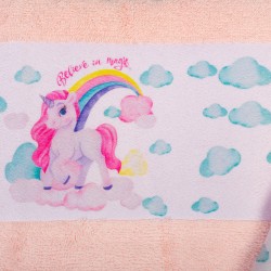 Πετσέτες Παιδικές Με Ψηφιακή Εκτύπωση Σετ Bebe Bath Magic Unicorn 315 Pink Cotton Dimcol 2Τεμ