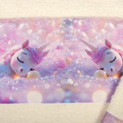 Πετσέτες Παιδικές Με Ψηφιακή Εκτύπωση Σετ Bebe Bath Dreaming Unicorn 322 Ecru Cotton Dimcol 2Τεμ