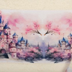 Πετσέτες Παιδικές Με Ψηφιακή Εκτύπωση Σετ Bebe Bath Fairytale Castle 327 Ecru Cotton Dimcol 2Τεμ