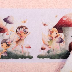 Πετσέτες Παιδικές Με Ψηφιακή Εκτύπωση Σετ Bebe Bath Fairies 330 Pink Cotton Dimcol 2Τεμ